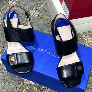 Stuart Weitzman leather and suede sandal